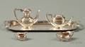 Miniature Irish Elizabeth II Five Piece Georgianstyle Tea and Coffee Service