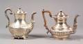 Two English Silver Plate Teapots