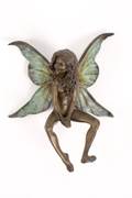 Diminutive Painted Bronze Figure of a Winged Pixie