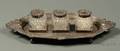 George III Silver Three Bottle Presentation Standish