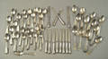 Fortyeight pieces of coin silver flatware late 18thearly 19th c