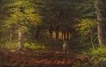 American School 19th Century Figure in the Woods