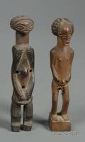 Two African Carved Wood Female Figures