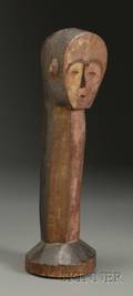 African Carved Wood Head