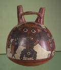 PreColumbian Polychrome Pottery Stirrup Vessel