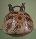 PreColumbian Polychrome Pottery Stirrup Spout Vessel