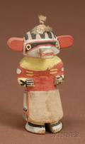 Southwest Polychrome Carved Wood Zuni Sun God Katcina