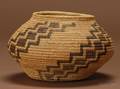 California Polychrome Coiled Basketry Bowl