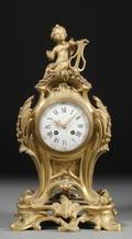 Louis XVstyle Bronze Mantel Clock