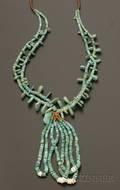 Southwest Turquoise Tab Necklace