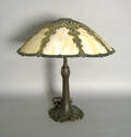 Bronze and slag glass table lamp 20 h