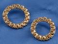 Two 14kt Gold Circle Brooches