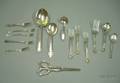 Sterling Silver Grape Shears and Fourteen Pieces of Sterling Silver Flatware
