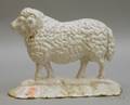Whitepainted Cast Iron Sheep Doorstop