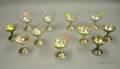 Eleven Sterling Silver Sherbet Cups with Seven Glass Liners