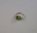 14kt Gold Green Tourmaline and Diamond Ring