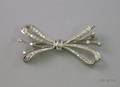 Platinum 14kt White Gold and Diamond Bow Brooch