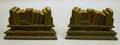 Pair of Painted Cast Iron British Authors on Shakespeares Shelf Bookends
