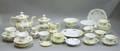 Fortythree Piece English Chelsea Sprigware Tea Service