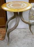Quill and Fruitwoodtop Antler Tripodbase Table