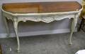Louis XV Style Carved Painted and Veneered Lifttop Console Table