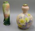 Carlsbad Handpainted Floral Decorated Ceramic Vase and a Royal Bonn Matte Handpainted Floral Decorated Vase