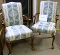 Set of Ten Georgianstyle Upholstered Carved Beechwood Armchairs