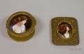 French Enamel Portrait Mounted Giltmetal Buckle and Trinket Box