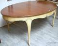 Provincial Louis XV Style Oval Paintdecorated and Carved Walnut Dining Table