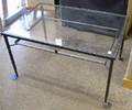 Glasstop Wrought Iron Garden Low Table