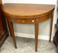 Federalstyle Inlaid Mahogany Demilune Card Table