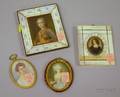 Four Assorted Framed Miniature Handpainted Portraits