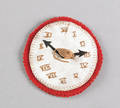 Hickory Dickory Dock mouse leather and felt pen wipe 19th c