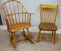 Windsor Sackback Armrocker and a Windsor Bambooturned Side Chair