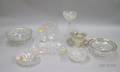 Nine Pieces of Colorless Cut Silvermounted and Overlaid Glass Table Items