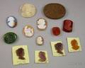 Group of Unmounted Shell Onyx and Glass Cameos and Intaglios