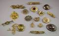 Group of Mostly Gilt Metal Enamel Decorated and Other Victorian Jewelry