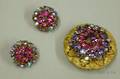 Miriam Haskell Brooch and Earrings Suite c 1950s