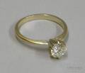14kt White Gold Diamond Solitaire approx 090 cts size 7