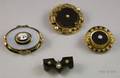 Four Victorian Onyx Mourning Brooches