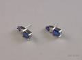 Pair of 14kt White Gold Sapphire and Diamond Earrings