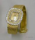 Ladys 17Jewel Hamilton 14kt Yellow Gold and Diamond Bracelet Wristwatch