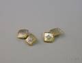 Edwardian 14kt Bicolor Gold and Diamond Cuff Links