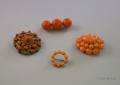 Four Coral BroochesPins