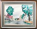 American watercolor street scene