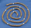 14kt Gold and Cultured Pearl Chain