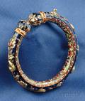 Childs High Karat Gold Polychrome Enamel and Diamond Bracelet India