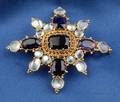 Antique Amethyst and Moonstone Brooch