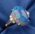 Crystal Opal and Diamond Ring F  F Felger Newark