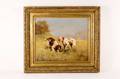 Eugene Petit French 19th C Dog Oil on Canvas
